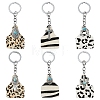 Cowhide Leather & Alloy Keychain KEYC-YW00093-01-2