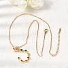 Brass Pave Cubic Zirconia Geometirc Pendant Star Y Tassel 201 Stainless Steel Chain Necklaces NJEW-C111-01A-3