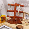 Solid Wood Jewelry Set Jewelry Tower Stands for Rings Bracelets Necklaces DJEW-WH0028-005-5
