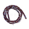Electroplate Glass Beads Strands GLAA-Q105-03E-2