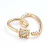 Brass Micro Pave Clear Cubic Zirconia Screw Carabiner Lock Charms X-ZIRC-I041-01G-3