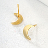 Fashionable and Cute Moon 201 Stainless Steel Stud Earrings OA0513-4