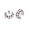 Brass Rhinestone Rondelle Space Beads RB-N054-01S-2