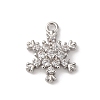 Brass Pave Clear Cubic Zirconia Charms KK-V016-03P-1