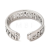 Non-Tarnish 304 Stainless Steel Open Cuff Rings RJEW-K245-57P-2