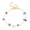 Natural Lapis Lazuli Chip and Rice Natural Pearl Beaded Bracelets GG-CBA3297-13G-D-4