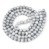 Drawbench Glass Round Beads GLAD-WH0001-01-10-2