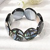 Natural Abalone Paua Shell Stretch Beaded Stretch Bracelets for Women BJEW-A151-01-4