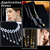 220Pcs Electroplate Transparent Glass Faceted Teardrop Beads EGLA-PA0001-58-6