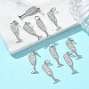 SHEGRACE Brass Clear Cubic Zirconia Charms XGRQ3P899-631P-4