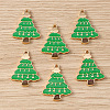 Christmas Alloy Enamel Pendants ENAM-I081-01KCG-01-1