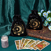 2Pcs Moon Printed Velvet Drawstring Storage Bags for Tarot Card ABAG-CN0001-79B-4