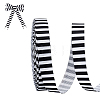 Polyester Stripe Pattern Ribbon OCOR-WH0078-526B-02-1