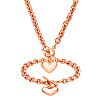 Heart Stainless Steel Pendant Necklaces & Charm Bracelets Sets FS-WG8EF15-03-2