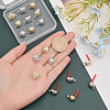 24Pcs 4 Styles Rack Plating Alloy Stud Earring Findings FIND-CA0007-25-3