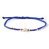 Bohemian Style Imitation Pearl & Glass Seed Bead Braided Bracelets XS0693-7-1