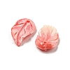 Synthetic Coral Dyed Leaf Charms CORA-Q034-02-01-2