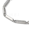 201 Stainless Steel Bar Link Chain Necklaces for Men Women NJEW-G112-07C-P-2