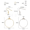 40Pcs 4 Styles 304 Stainless Steel Earring Hooks & Hoop Earring Findings STAS-CJ0002-38-2