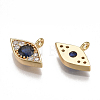 Brass Micro Pave Cubic Zirconia Charms KK-T038-376G-2