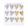 PVD Vacuum Plating 304 Stainless Steel Stud Earring EJEW-C099-04GP-1