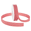 Polyester Tartan Ribbon OCOR-WH0082-574D-01-1