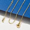 Brass Cable Chain Necklaces for Women NJEW-D302-48G-2