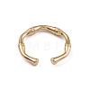 Ion Plating(IP) 304 Stainless Steel Bamboo Joint Open Cuff Rings for Women RJEW-G285-09G-3