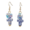 Natural Blue Spot Jaspen Dangle Earrings EJEW-JE06859-2