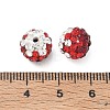 Handmade Polymer Clay Rhinestone Beads RB-CBAFAF8-01H-3