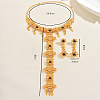 Alloy Cubic Zirconia Flower Long Tassel Necklaces & Earrings Sets for Women YP5175-2