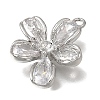 Brass Pave Cubic Zirconia Pendant Cabochon Settings CU-CBAC809-05P-2