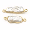 Baroque Natural Keshi Pearl Connector Charms PEAR-P004-04KCG-4