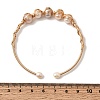 Brass Wire Wrapped Natural  Pearl Cuff Bangles for Women BJEW-D453-06G-5