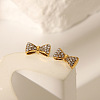 Elegant 304 Stainless Steel Bowknot Stud Earrings HU4691-2