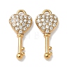 304 Stainless Steel Micro Pave Clear Cubic Zirconia Pendants STAS-K295-48A-G-1