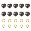 Heart Alloy Enamel Charms ENAM-YW0002-85D-1