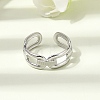 304 Stainless Steel Cuff Open Rings RJEW-P188-02C-P-1