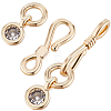 Beebeecraft 10Pcs Brass Pave Clear Cubic Zirconia Hook and S-Hook Clasps KK-BBC0012-47-1