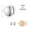 SHEGRACE Rhodium Plated 925 Sterling Silver Huggie Hoop Earrings JE904A-4