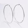 Tarnish Resistant 304 Stainless Steel Big Hoop Earrings EJEW-F105-15P-1