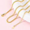 Brass Cuban Link Chain Necklaces for Women NJEW-D302-57G-1