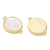 Rack Plating Brass & Natural White Shell Connector Charms SH-CBA6629-33G-2