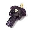 Natural Amethyst Carved Pendants G-C282-04F-2