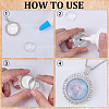 DIY Blank Dome Alloy Rhinestone Pendant Necklace Making Kits DIY-SP0002-73B-5