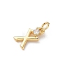Brass Pave Clear Cubic Zirconia Charms KK-A273-01G-X-2