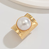 Alloy with Plastic Pearl Finger Rings FS-WGC5205-01-1