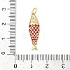 Brass with Cubic Zirconia Pendants KK-G522-43G-03-3