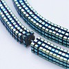 Electroplate Non-magnetic Synthetic Hematite Beads Strands G-J381-4X1mm-A08-2