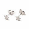 304 Stainless Steel Star Stud Earrings for Women EJEW-C004-02P-1